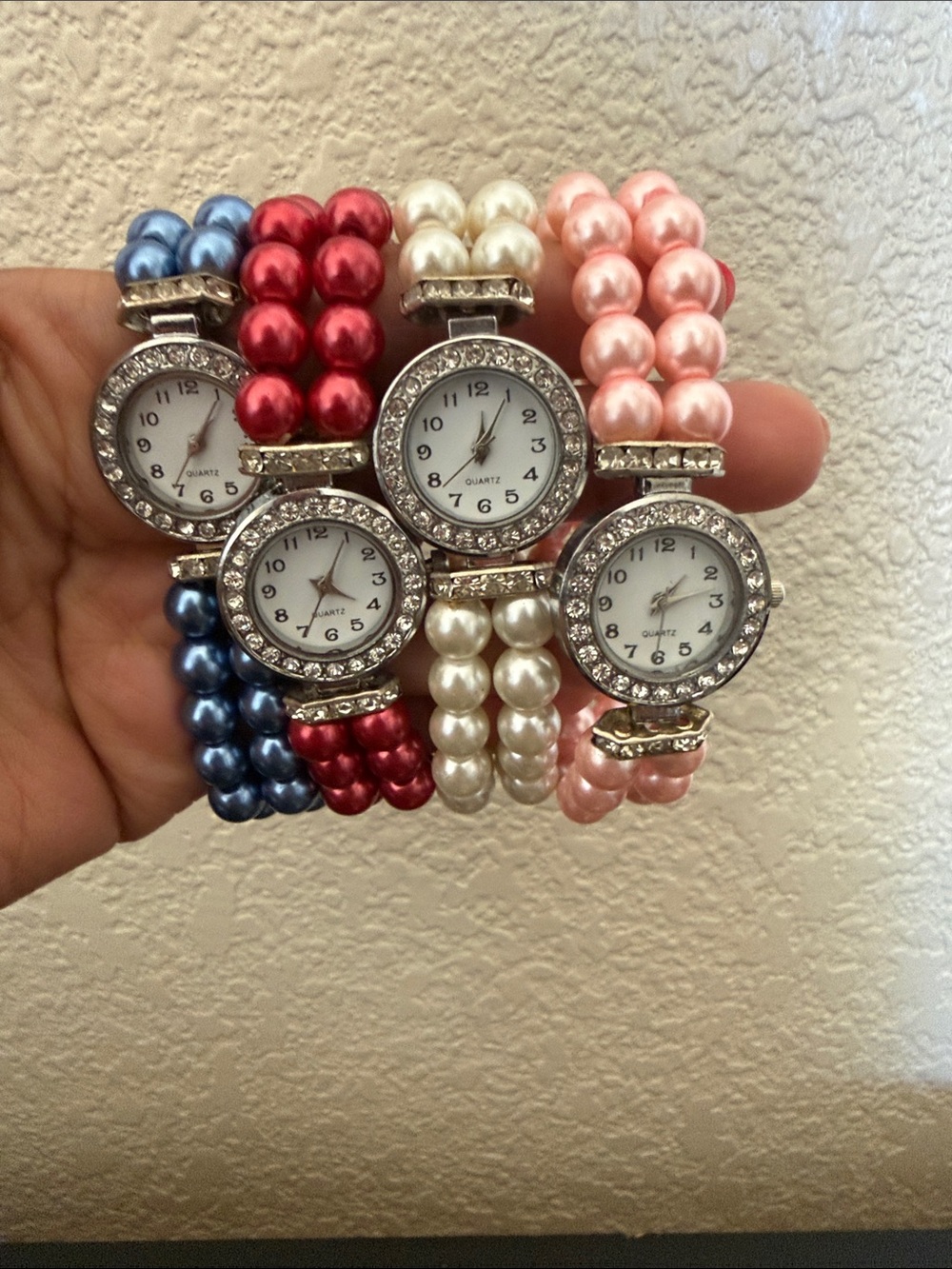 Pearl Bead Bracelet Watch bundle